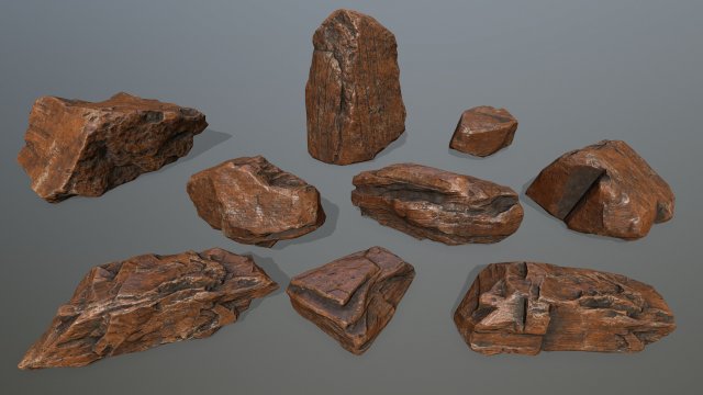 rock 3D Model .c4d .max .obj .3ds .fbx .stl .blend
