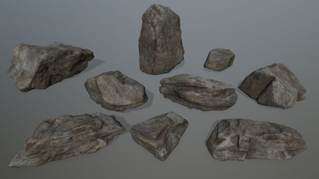 rocks 3D 모델 .c4d .max .obj .3ds .fbx .stl .blend 