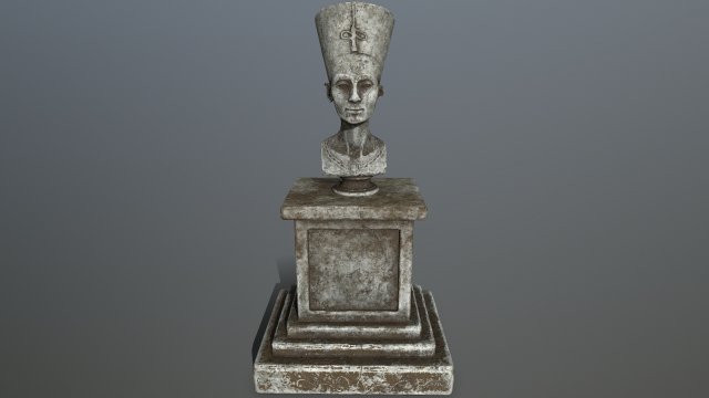 nefertiti Model 3D .c4d .max .obj .3ds .fbx .stl .blend 