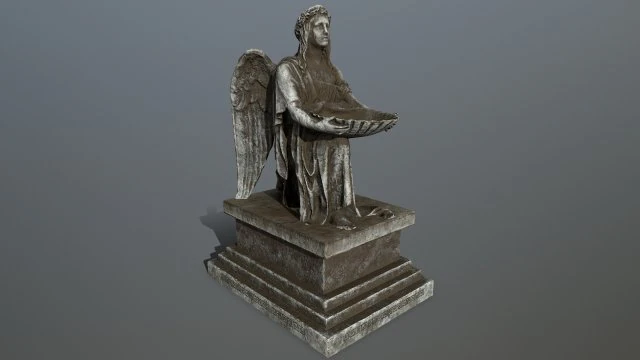angelstatue 3D Model .c4d .max .obj .3ds .fbx .stl .blend 