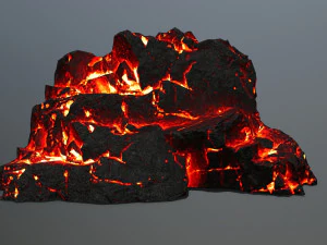 용암 바위 3D 모델