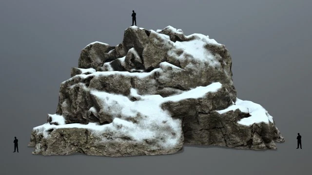 snow rocks 3D Model .c4d .max .obj .3ds .fbx .stl .blend 