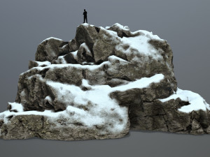 snow rocks 3D Model