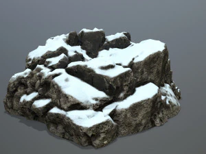 snow rocks 3D Model