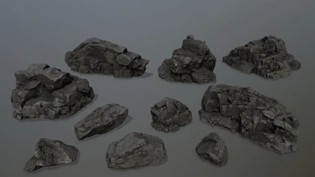 rocks 3D Model .c4d .max .obj .3ds .fbx .stl .blend 