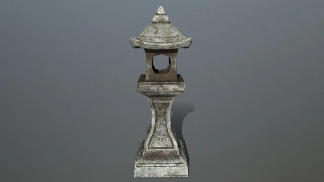 stonelantern 3D Model .c4d .max .obj .3ds .fbx .stl .blend 