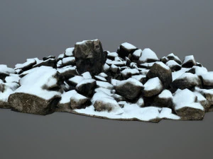 rocce di neve Modello 3D