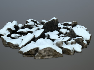 snow rocks 3D Model