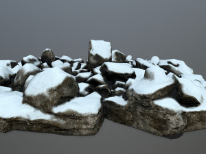 snow rocks 3D Model