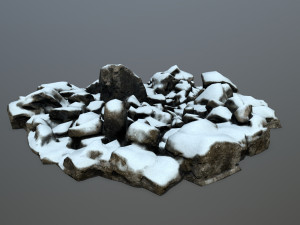 snow rocks 3D Model