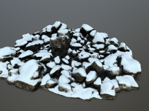 snow rocks 3D Model