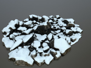 snow rocks 3D Model