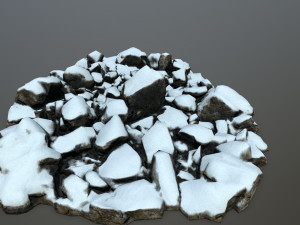 snow rocks 3D Model