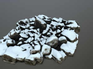snow rocks 3D Model