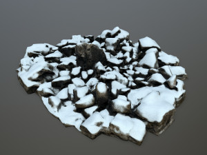 snow rocks 3D Model
