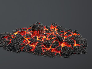 lava rocks Model 3D