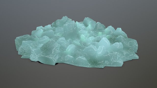 ice rocks 3D Model .c4d .max .obj .3ds .fbx .stl .blend 