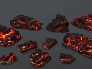 rocce laviche Modello 3D