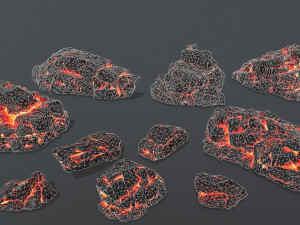 lava rocks 3D Model