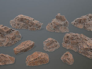 desert rocks 3Dモデル
