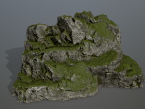 mossy rocks Modèle 3D