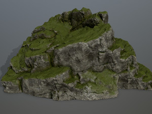 mossy rocks Modèle 3D