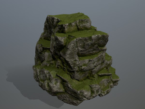 mossy rocks Modèle 3D