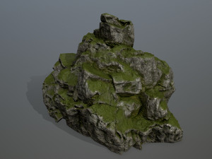 mossy rocks Modèle 3D