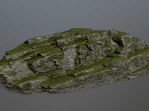 mossy rocks Modèle 3D