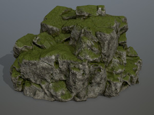 mossy rocks Modèle 3D
