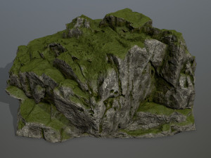 mossy rocks Modèle 3D