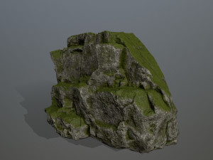 mossy rocks Modèle 3D