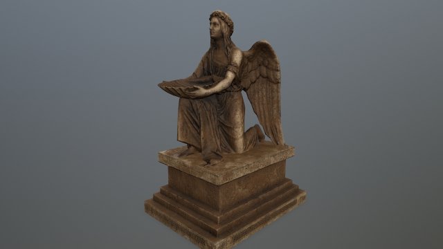 angelstatue 3D Model .c4d .max .obj .3ds .fbx .stl .blend 
