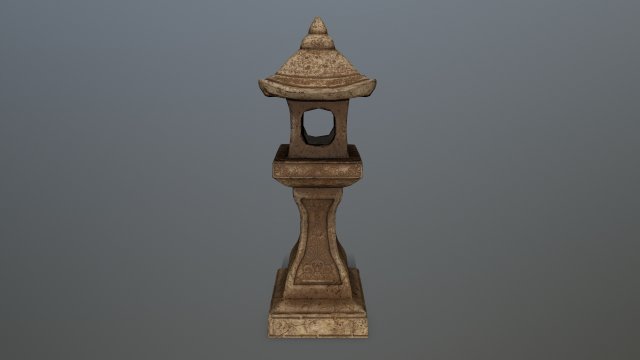 stonelantern 3D-Modell .c4d .max .obj .3ds .fbx .stl .blend 