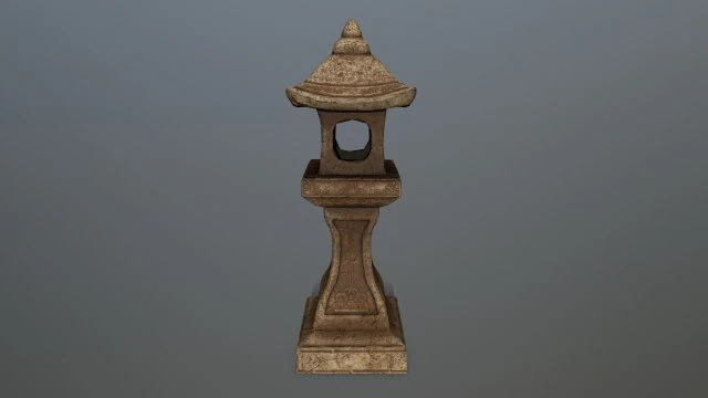 stonelantern 3D Model .c4d .max .obj .3ds .fbx .stl .blend 
