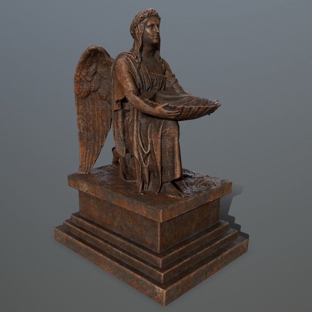 angel statue Modelo 3D .c4d .max .obj .3ds .fbx .stl .blend 
