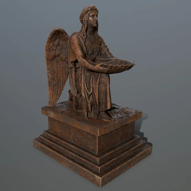 angel statue 3D Model .c4d .max .obj .3ds .fbx .stl .blend