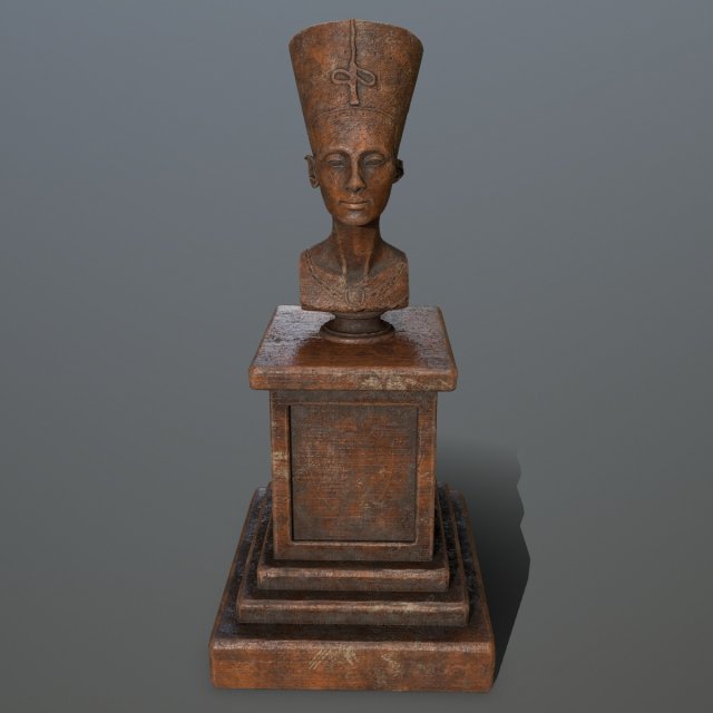 nefertiti 3Dモデル .c4d .max .obj .3ds .fbx .stl .blend