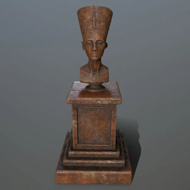 nefertiti 3D Model .c4d .max .obj .3ds .fbx .stl .blend 