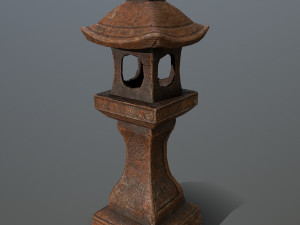 stone lantern Modello 3D