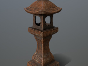 stone lantern Modello 3D