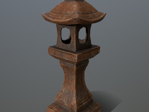 stone lantern Modello 3D