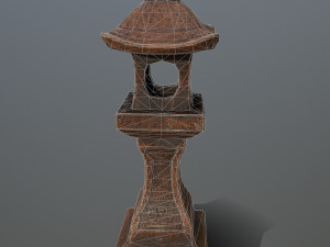 stone lantern Modello 3D
