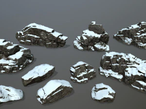 снігові камені 3D Модель