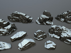 snow rocks 3D Модель