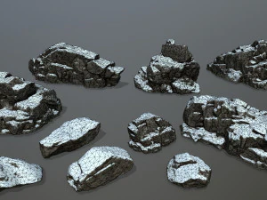 snow rocks 3D Model