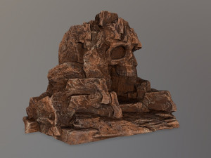 skull cave 3D 模型