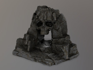 skull cave 3D 모델