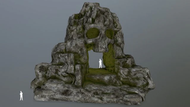 skull cave 3D Model .c4d .max .obj .3ds .fbx .stl .blend 