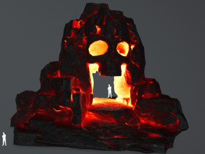 lava skull cave 3D-Modell